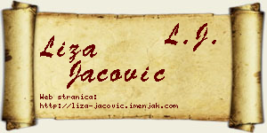 Liza Jačović vizit kartica
